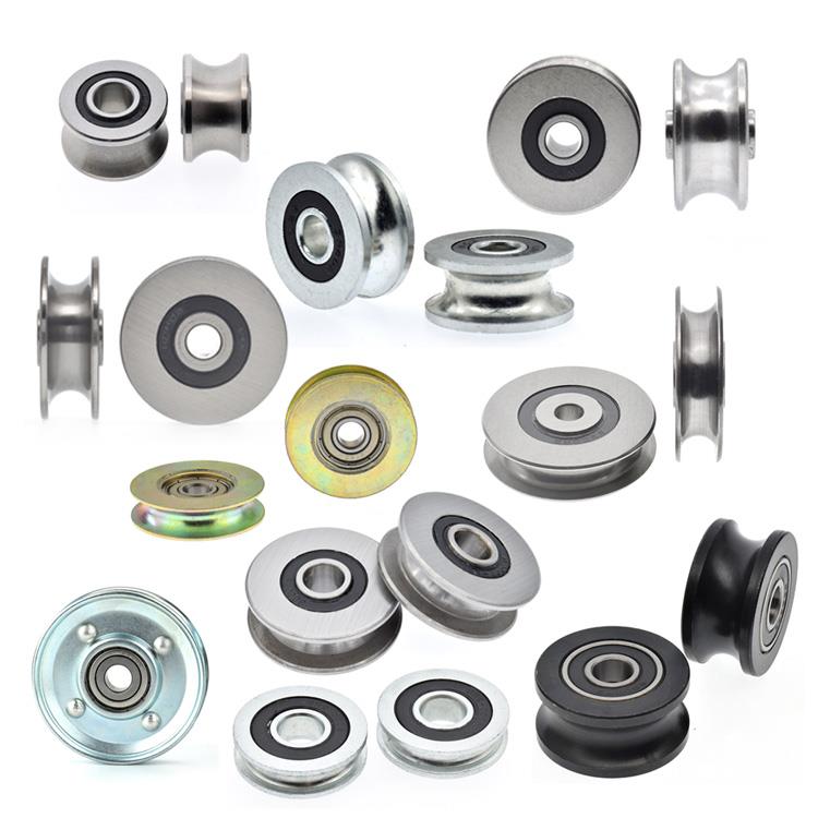 支架滑轮三角支架L型U型钢丝绳凹槽轮轴承滑轮吊轮过线导轮带底座