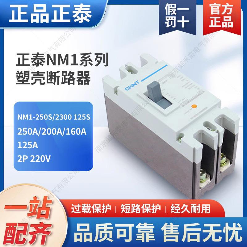 塑壳断路器二相二线单相空气开关NM1-125S/2300 250S 2P 220V
