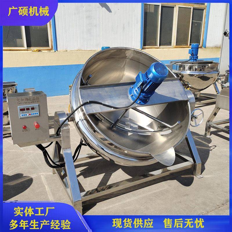 商用熟食卤煮蒸汽夹层锅熬粥化糖搅拌夹层锅全自动恒温控制炒锅