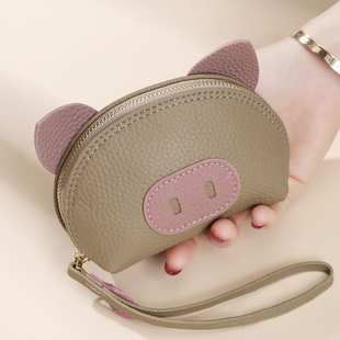 2025新款小猪零钱包女可爱卡通小众设计感卡包钥匙包二合一收纳包