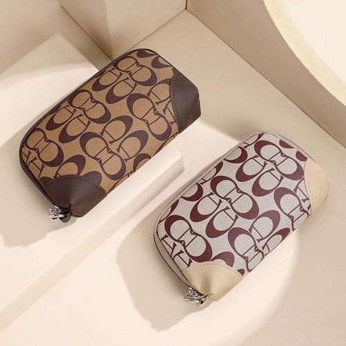 时尚潮流印花零钱包迷你复古便携手拎包拉链硬币钱包高档精致简约