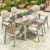 莫家户外桌椅庭院花园休闲奶茶店阳台茶几网红北欧室外塑料椅组合