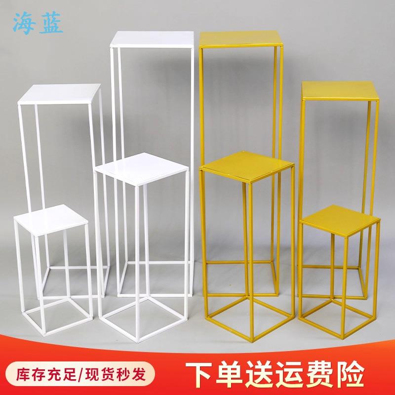 金色铁艺几婚庆道具电柱镀立花架花引艺路舞台婚礼XIT布置何装饰