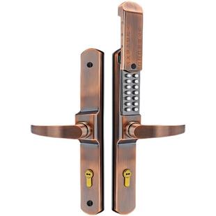 铁门锁庭院大门锁别墅田园锁门防盗锁钥匙铝艺机械红古铜门把手