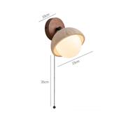 充电床头壁灯免布线氛围感壁灯可旋转中古复古侘寂风卧室睡眠墙灯