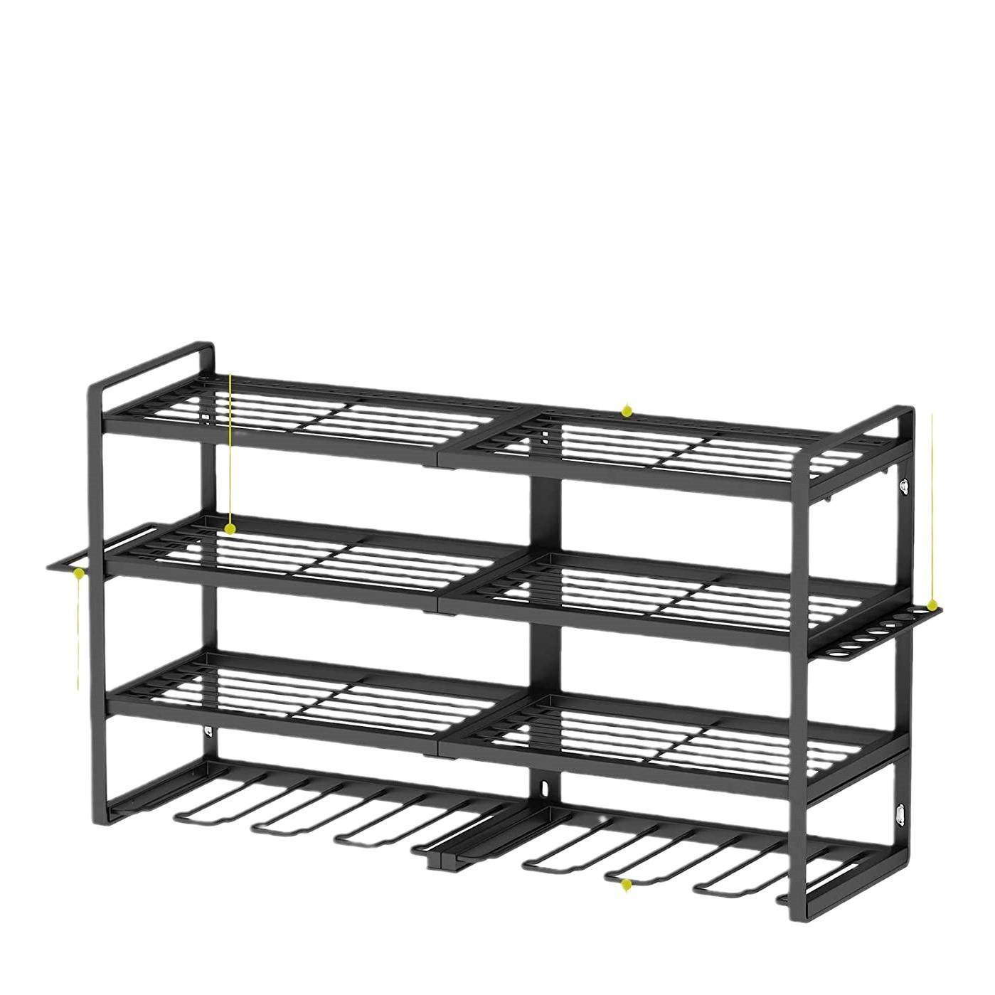 壁挂式多层重型工具置物架金属锤子钳子工具电钻收纳盒储存架,收纳整理,书桌收纳置物架,淘宝优惠券,粉丝福利购,淘宝优惠卷