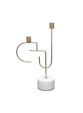 北欧风格大理石水磨石金属烛台家居客厅玄关装饰品摆件