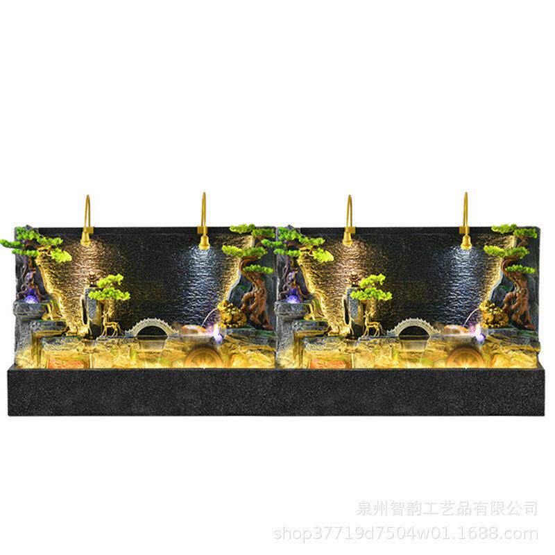 假山喷泉流水墙摆件客厅玄关公茶室庭院阳台别墅落地鱼池装饰品