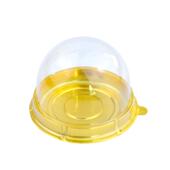 单个圆形蛋黄酥包装 盒黑色金色雪媚娘盒糯米果泡芙西点打包盒