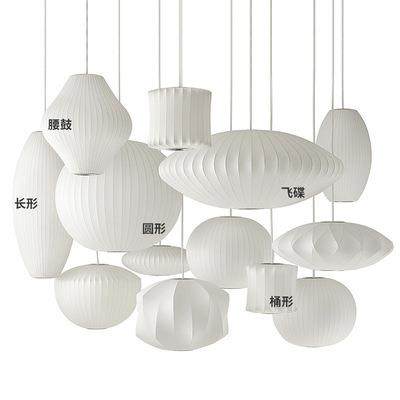 新款布艺餐厅客厅吊灯个性吧台酒店饭厅楼梯灯新中式灯笼禅意灯具