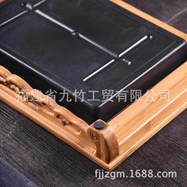 九竹茶盘茶味人生储水排水大号功夫茶具茶海茶托盘简约抽屉式茶台