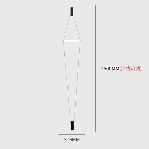 设计师意大利极简线条餐厅吊灯现代别墅客厅样板房卧室个性艺术灯