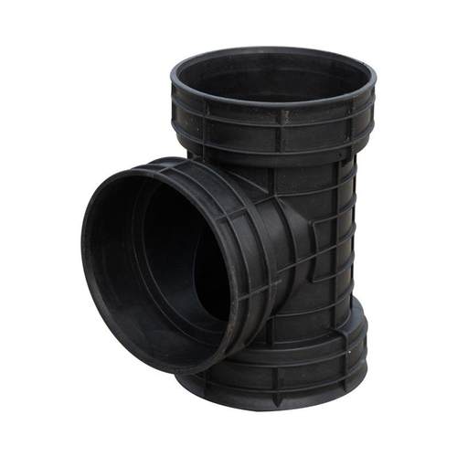 波纹管正三通厂家供应PE塑料检查井正三通接管缠绕管接头连接配件