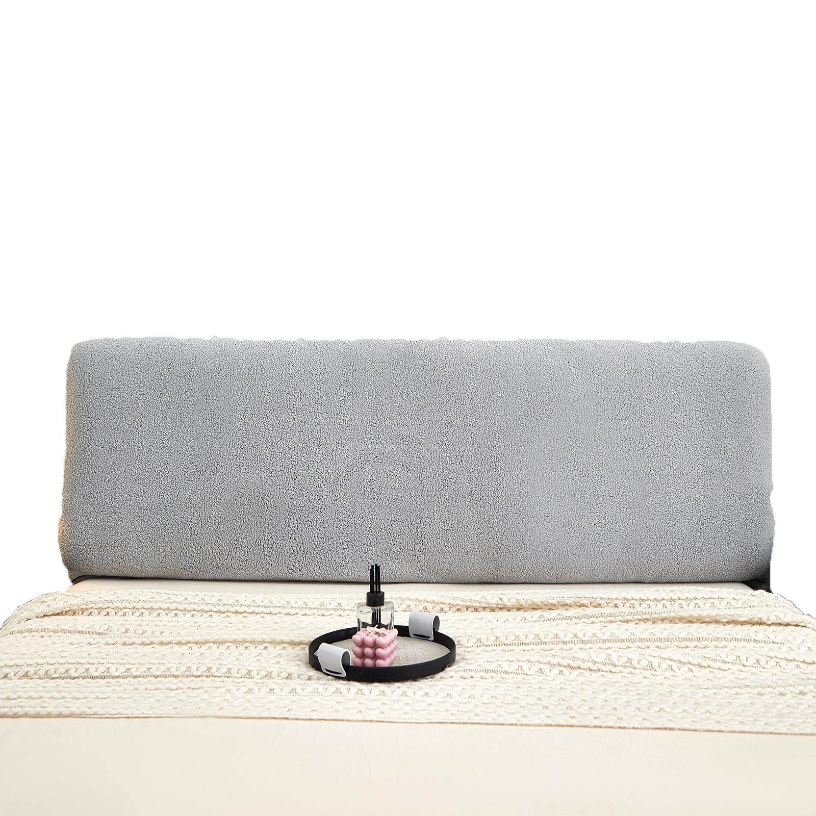 现代简约风床头套罩软包舒棉绒床靠背罩套弹力全包防尘罩床防灰罩,居家布艺,床头罩,淘宝优惠券,粉丝福利购,淘宝优惠卷