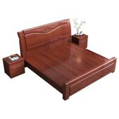 金花梨木实木床1.8m双人床现代简约菠萝格中式 红木大床主卧室家具