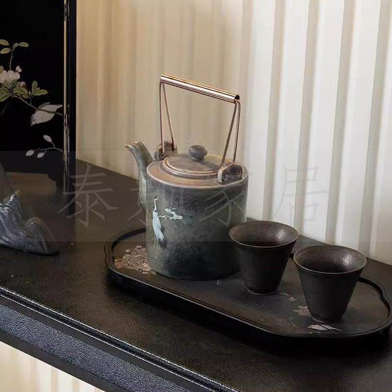 新中式禅意茶室茶具茶壶茶杯茶桌茶几茶台茶几装饰品摆件套装