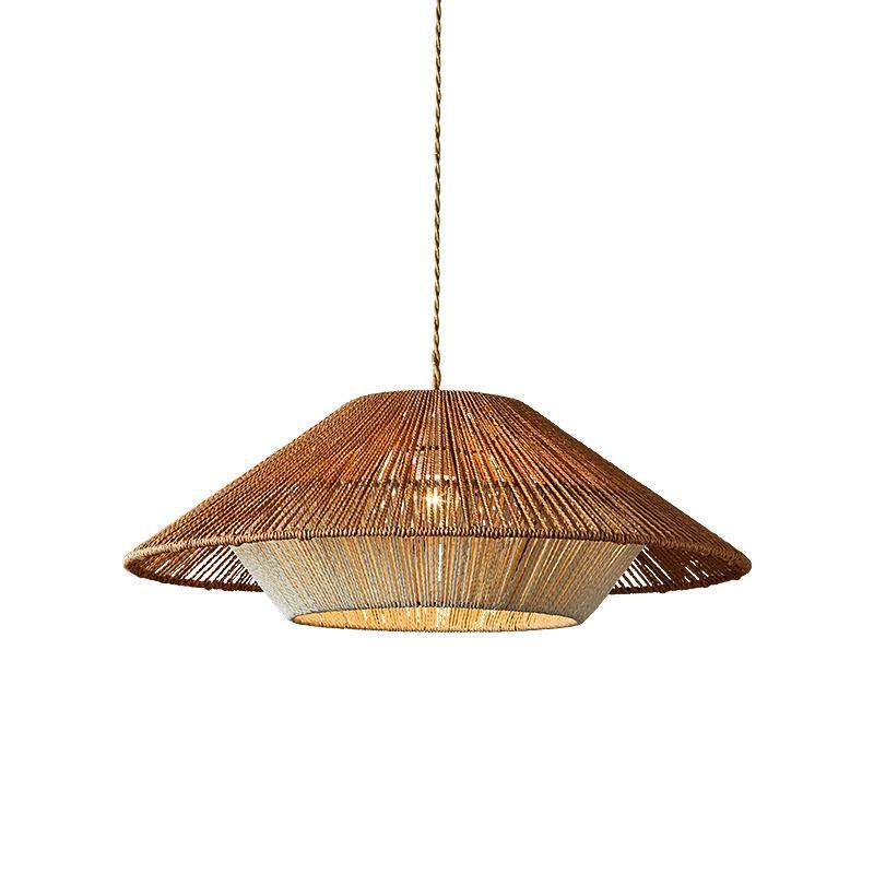 复古创意麻绳藤艺民宿灯具日式侘寂风藤编餐桌灯简约客栈客厅吊灯,家装灯饰光源,智能吊灯,淘宝优惠券,粉丝福利购,淘宝优惠卷