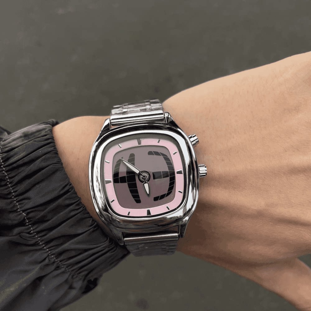 thumbnail for Vintage watch men's square digital display vintage niche watch boy student high-end sense quartz digital display