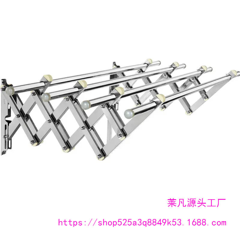 阳台窗户外伸缩晾衣架户外室外折叠推拉晒衣架晾衣杆凉衣架不锈钢