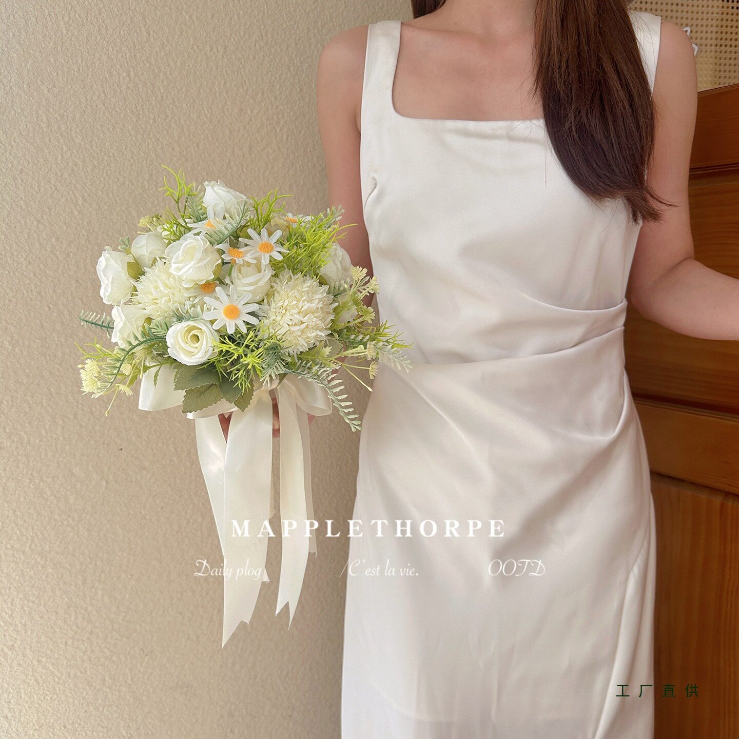 领证登记新娘手捧花束仿真花婚礼拍照道具森系花艺婚礼订婚装饰花