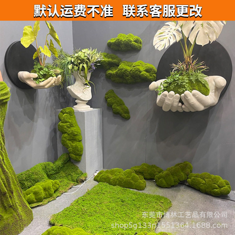 博林仿真苔藓绿色假植物墙青苔微景观造景装饰草坪草皮批发仿生