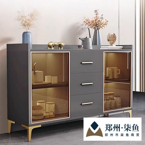 餐边柜现代简约靠墙碗柜收纳柜客厅轻奢储物柜微波炉柜茶水柜酒柜