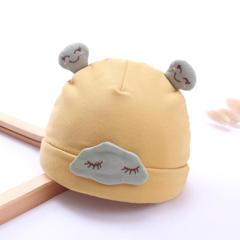 新生儿帽子秋冬季加厚胎帽