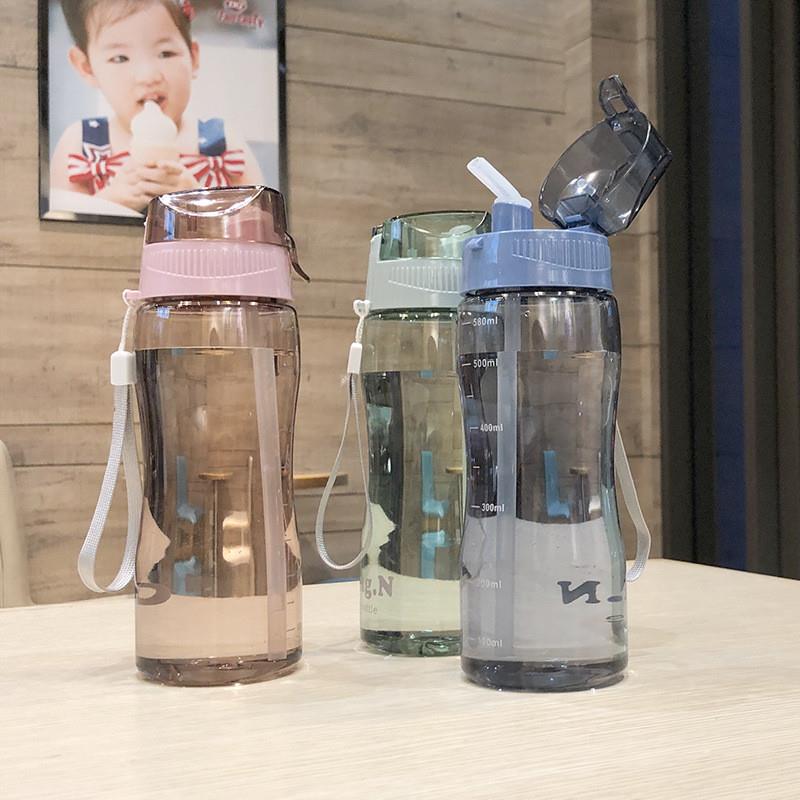 运动吸管杯子大容量男女生塑料水杯耐热便携夏天简约耐摔防漏水壶