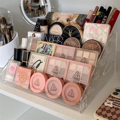 桌面化妆品置物架收纳盒口