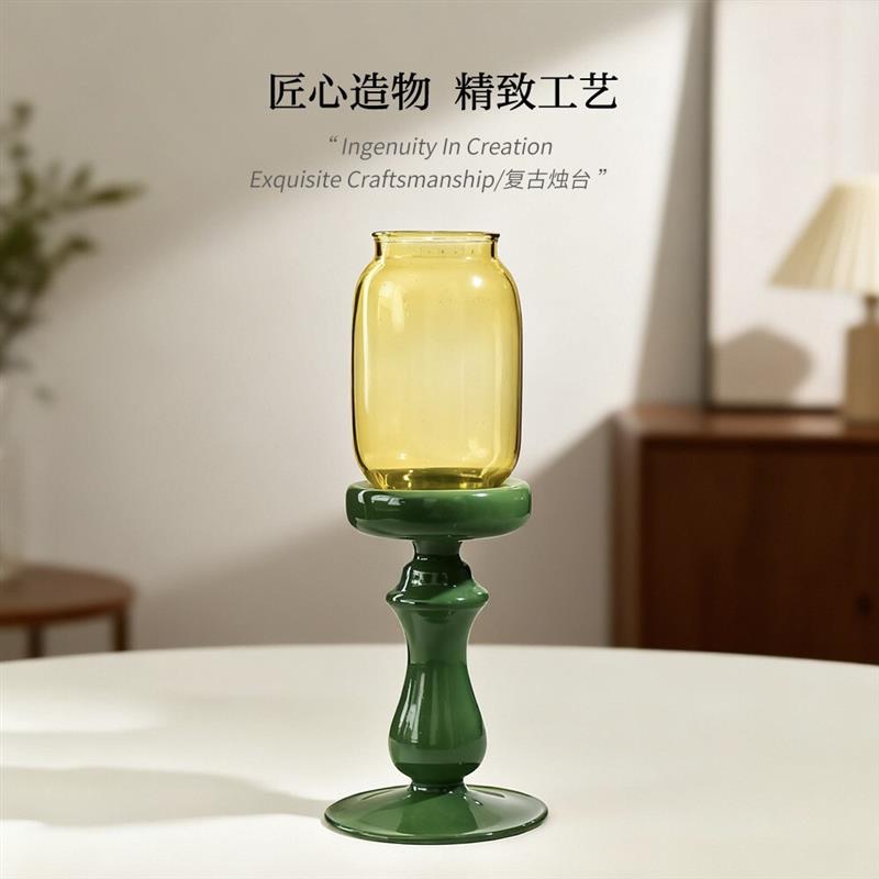 新中式禅意明清烛台香薰茶