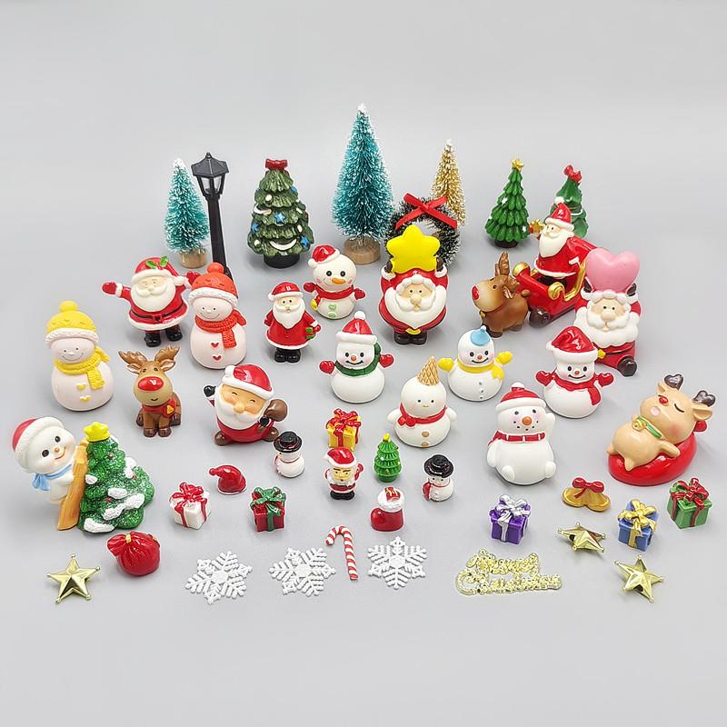 圣诞桌面装饰老人雪人麋鹿