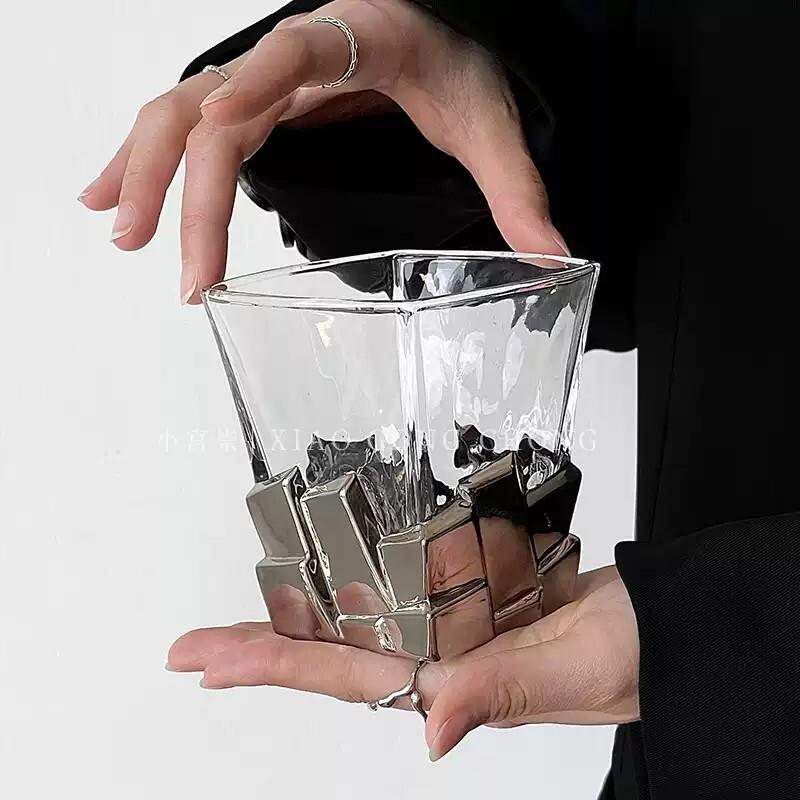 太空银冰块杯艺术感限定酒