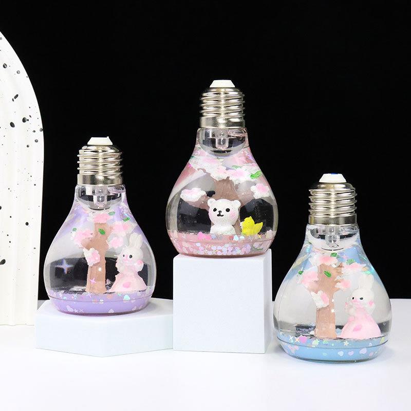 创意灯泡入油城堡摆件时尚