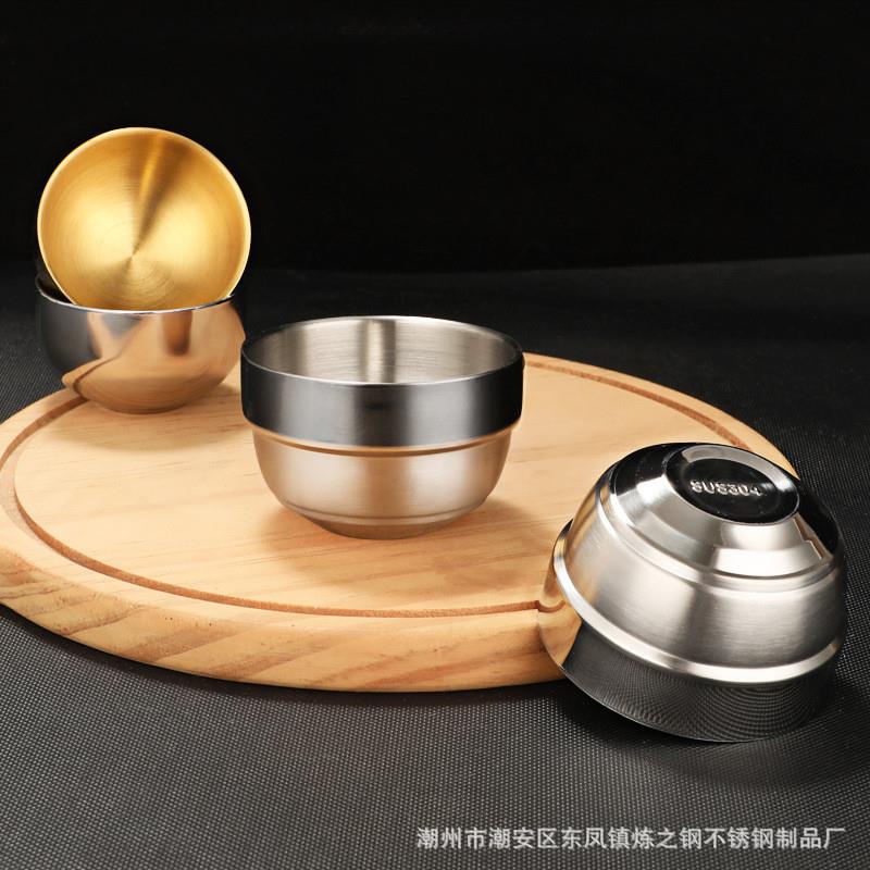 304不锈钢小杯子韩式双层