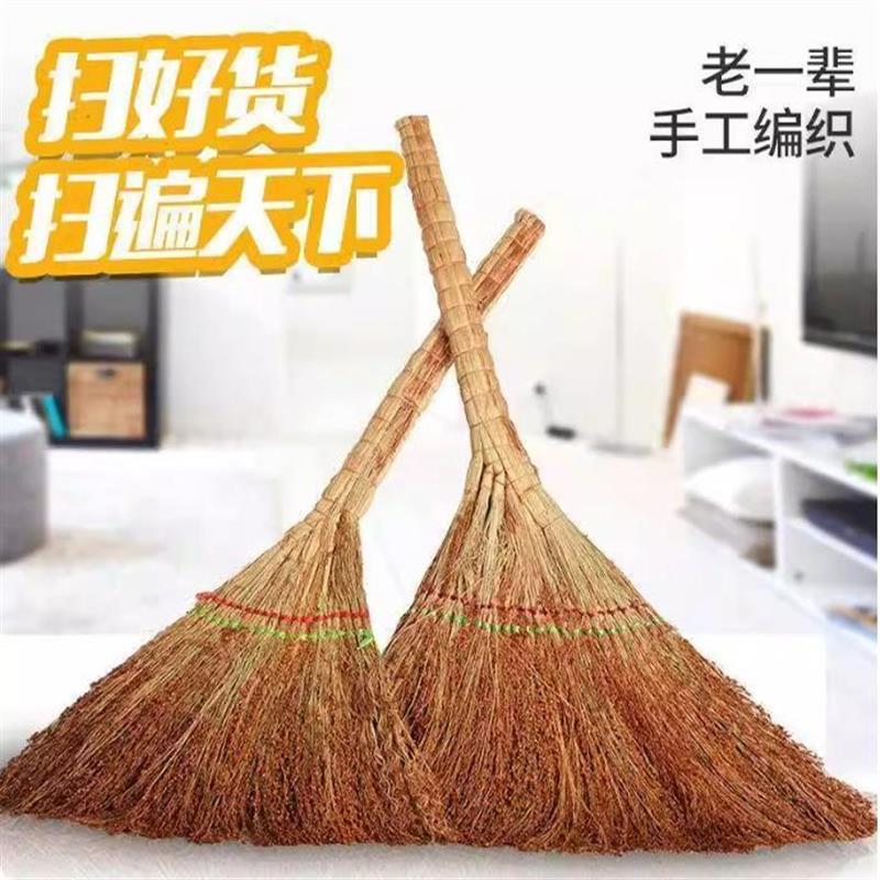 农村老式扫把手工编织高粱