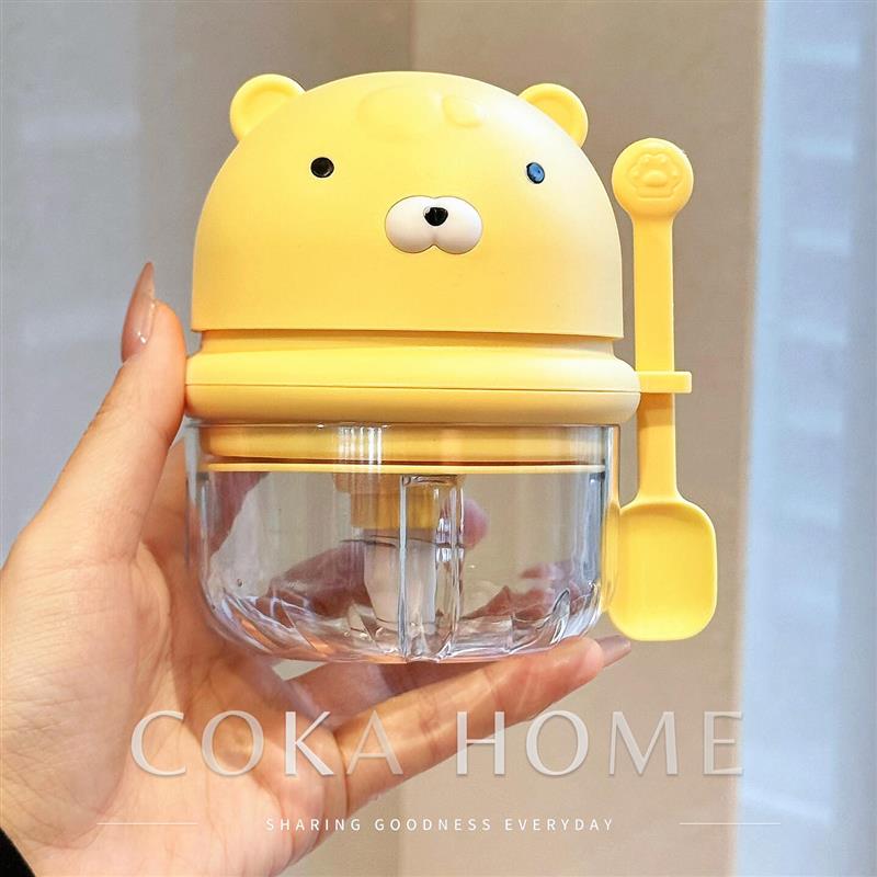卡通小熊电动蒜泥器打蒜器