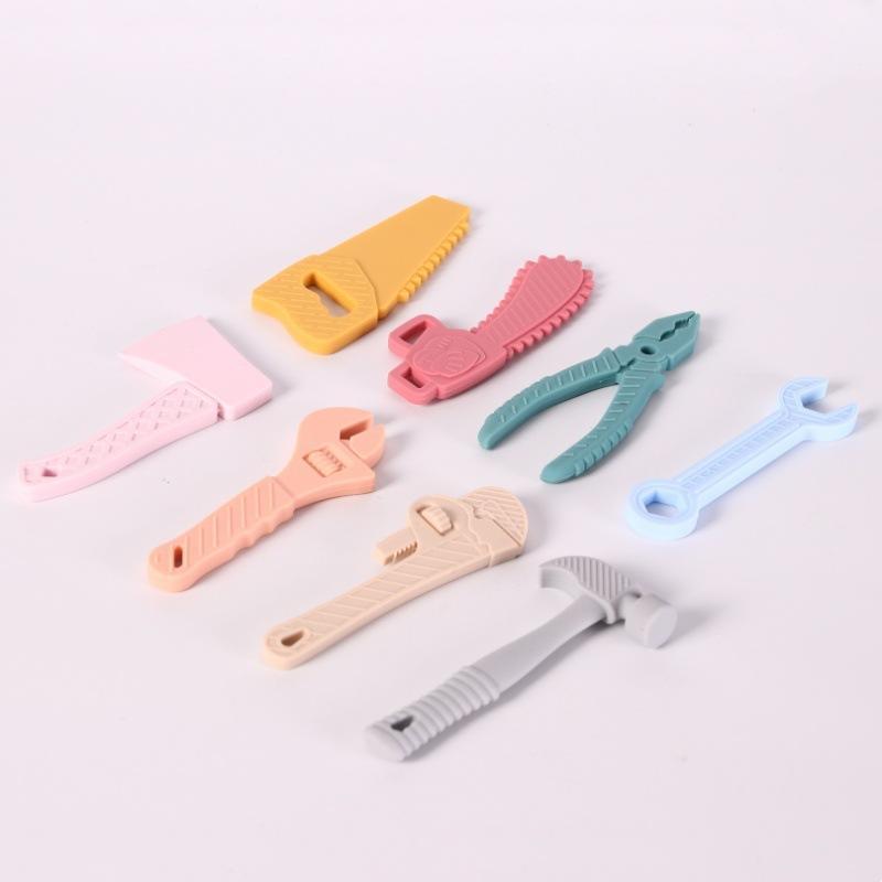 钳子锯子锤子牙胶婴儿防吃手小月龄磨牙棒6个月4宝宝口欲期咬咬胶