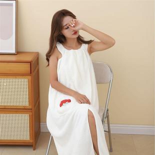浴裙女生家用洗澡穿 2025新款 浴袍可穿可裹吸水浴裙不易掉毛浴巾