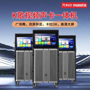 万利达家庭KTV新款歌王大功率户外视频家用K歌一体机音响 M+9521