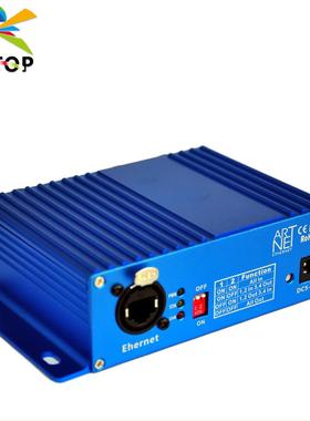 蓝色Artnet舞台灯光4口双向网络信号传输控制器4路输出DMX512控台