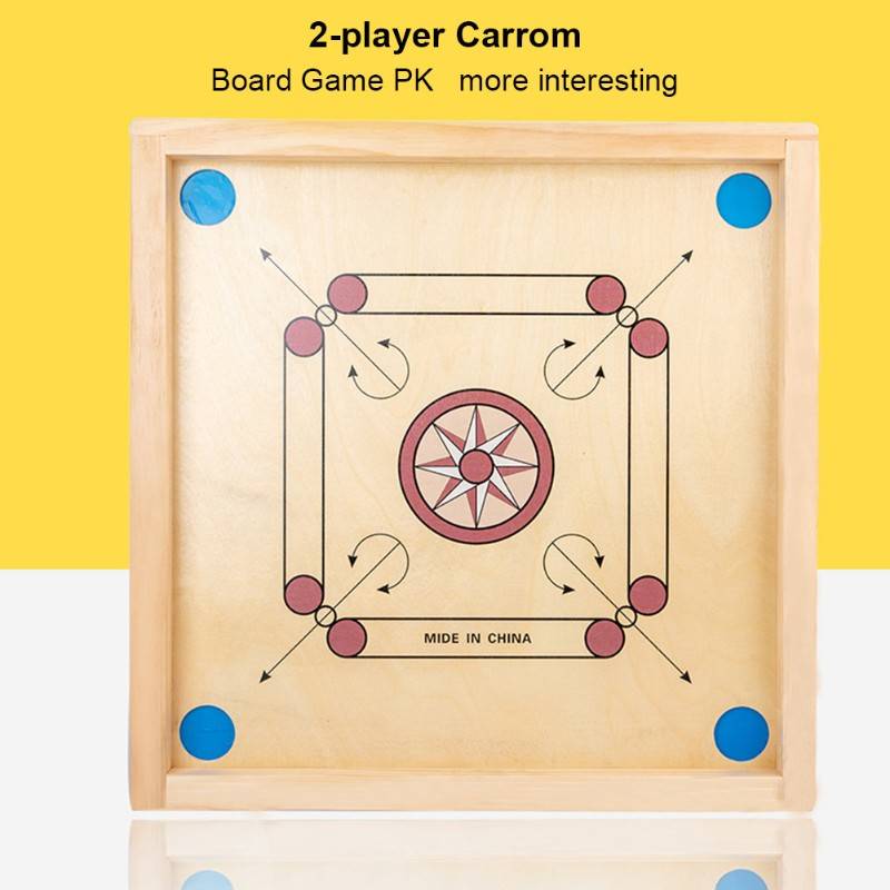 极速Carrom Board Game Board Round Burr-free Wood Board Two-p