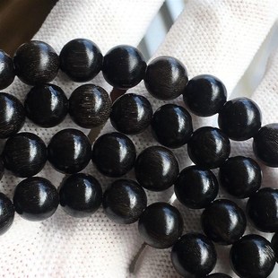现货速发手串石手链黑驴蹄子108颗鱼籽纹黑金料驴蹄子仿x牛角佛珠