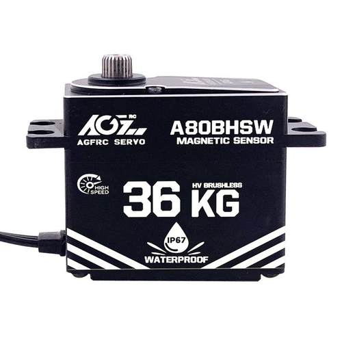 AGF奥广飞A80BHSW钢齿HV全防水机械臂卡车33kg大扭力标准舵机