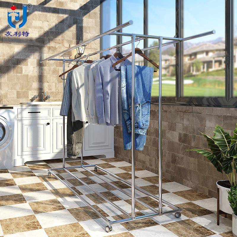 友利特大型户外晾衣架天台晒衣服架子移动衣架别墅庭院晒被架