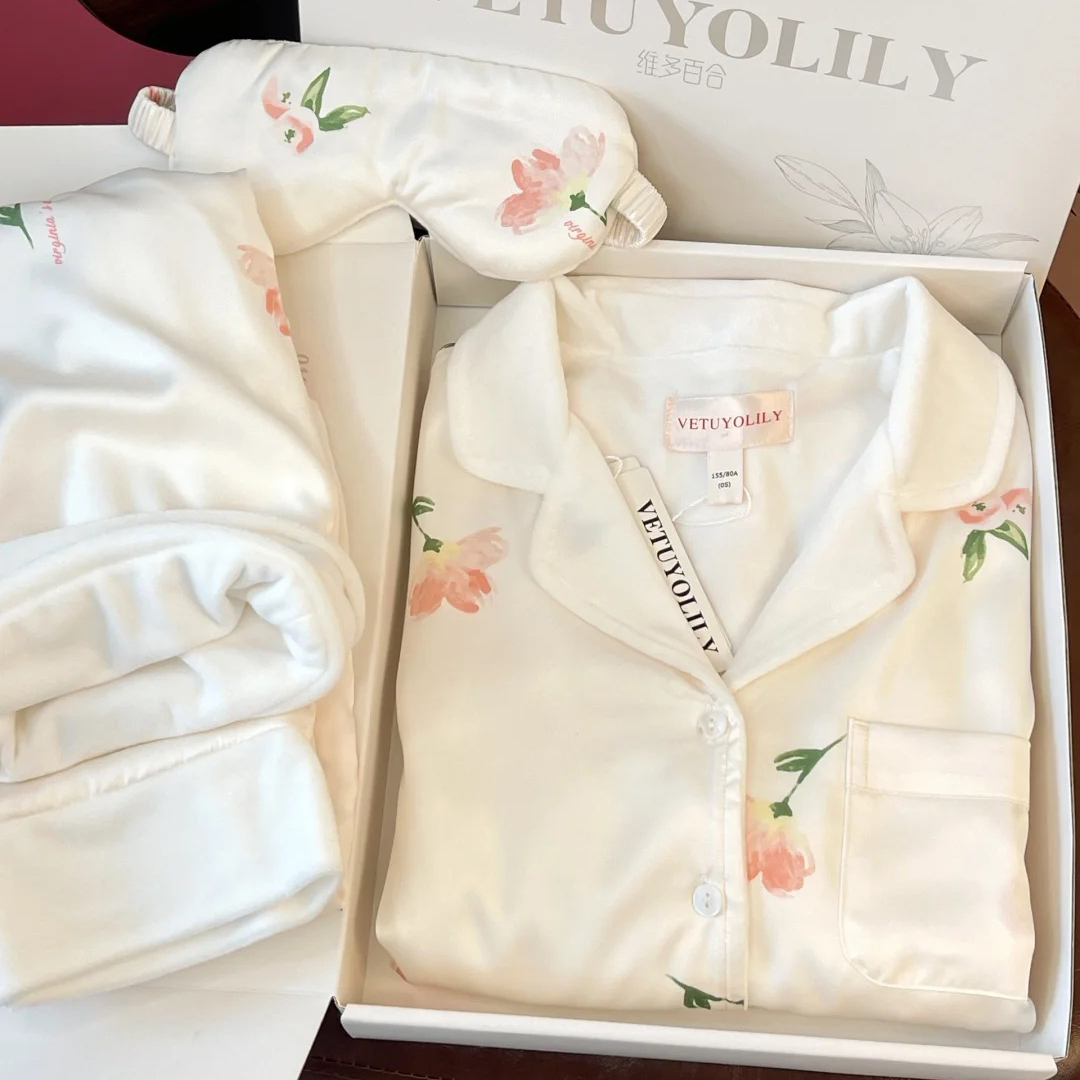 【爆卖5000套】芍药花加绒睡衣女