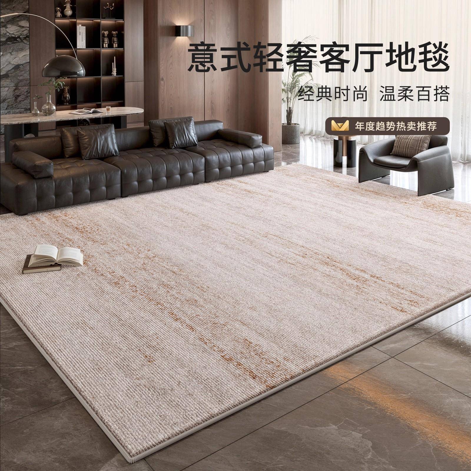 意式极简地毯客厅新款高级感免洗可擦耐脏沙发家用地毯卧室地垫