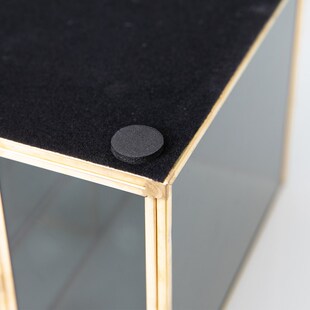 高档轻奢玻璃化妆品收纳盒梳x妆台桌面笔刷桶美甲工具置物架金边