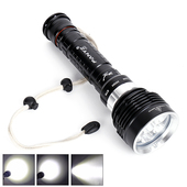 26650大功率潜水手电筒L2白光黄光7灯L2O水下充电强光探洞防洪