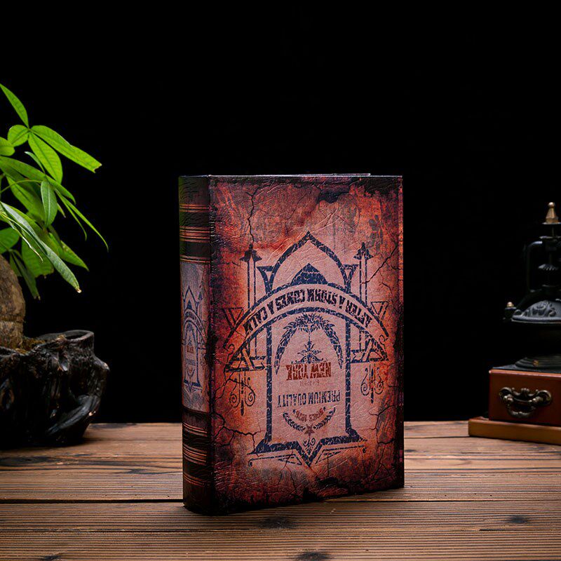 复古木质假书仿真书板房摄影道具装E饰模型书橱窗道具书柜书桌摆