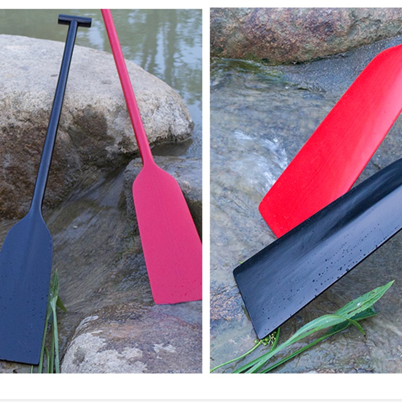 龙舟桨赛龙舟船桨黑红1.2/1./1.5米木质船桨划桨舞蹈道具龙航振